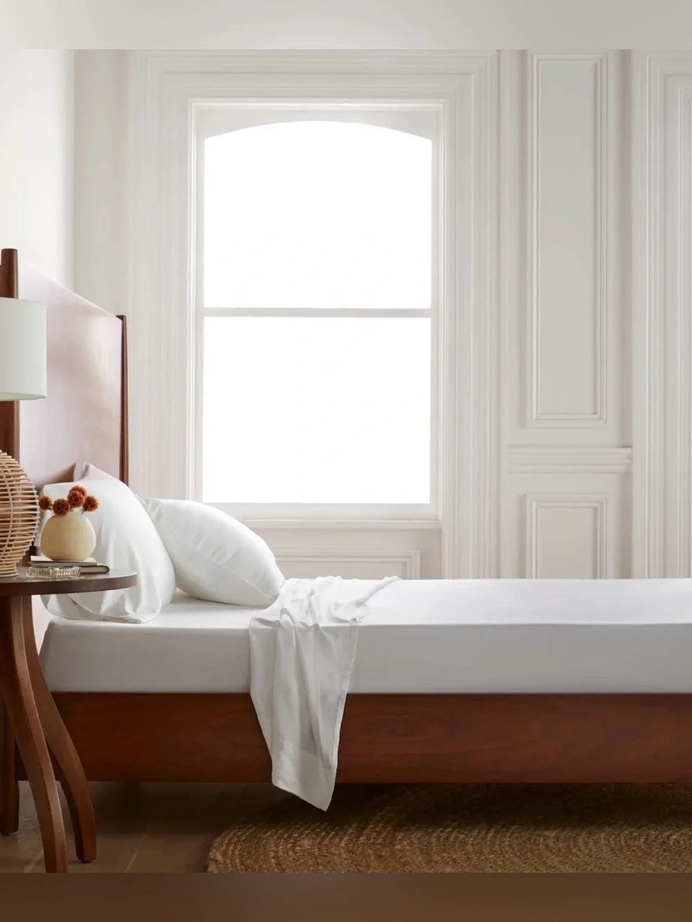 Quince Bamboo Sheet Set - White - Twin size - Silky Cottagecore Beach